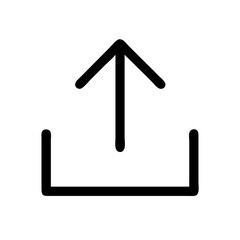 upload arrow icon on white background  .svg