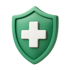 Obraz premium Shield Symbolizing Healthcare Safety and Protection from Health Risks Transparent Background