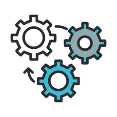 Mechanisms and gears collaborate to symbolize teamwork and innovation in engineering processes
