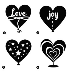 Delightful Heart Balloons Design Set Perfect for Love Branding Joyful Celebrations and Romantic Projects