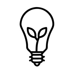 Obraz premium Light bulb with growing plant symbolizes eco-friendly innovation and sustainable energy solutions for the future