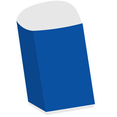Blue eraser with a minimalist design for cleaning up mistakes and maintaining neat work.

