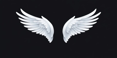 White angel wing illustration background design.