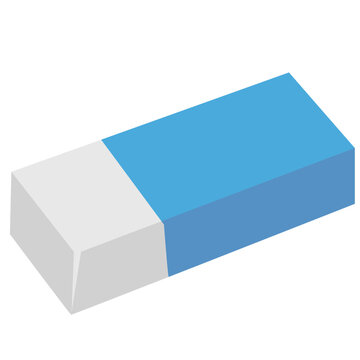 White eraser for cleaning up mistakes and maintaining neat work, perfect for creative projects.

