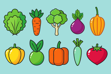 set of vegetables