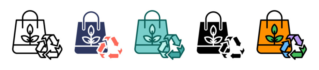 Reusable Bag multiple icon