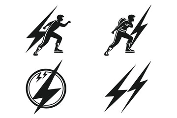 set of silhouettes of people