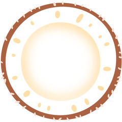 Naklejka premium Cute coconut png