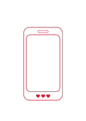 mobile phone with blank screen isolated Modern Smartphone Illustration – Minimal Flat Design