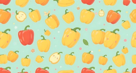 seamless with paprika yellow