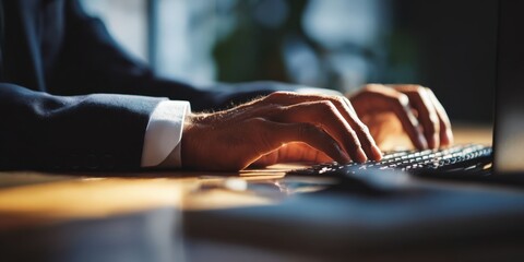 Businessman Analyzing Investment Portfolio Diversification on Computer