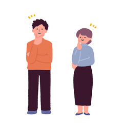 納得した表情の若い男性と女性