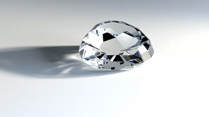 Naklejka premium Brilliant Cut Diamond Gemstone Closeup Photography