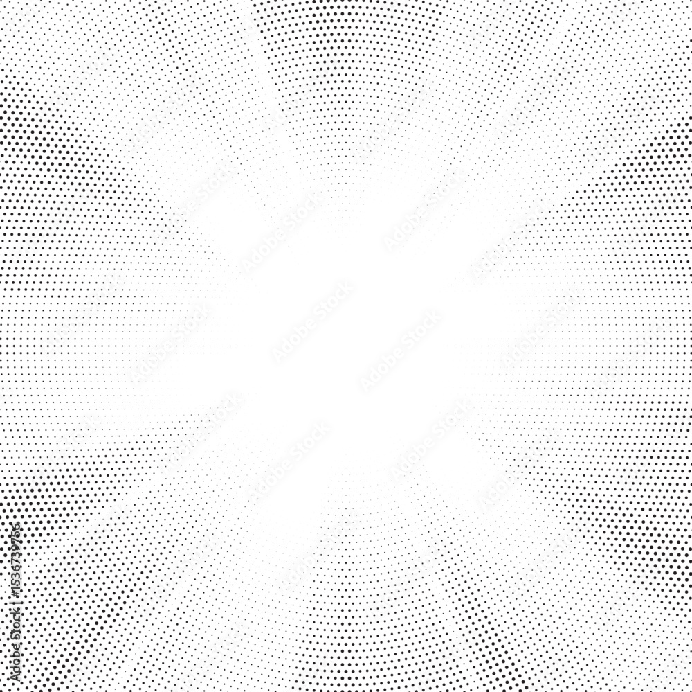 Aufkleber Halftone gradient sun rays pattern. Abstract halftone vector dots background. monochrome dots pattern. Vector background in comic book style with sunburst rays and halftone. Retro pop art design.