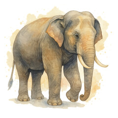Fototapeta premium elephant_watercolor_traditional_animal