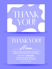 Business thank you card design vector