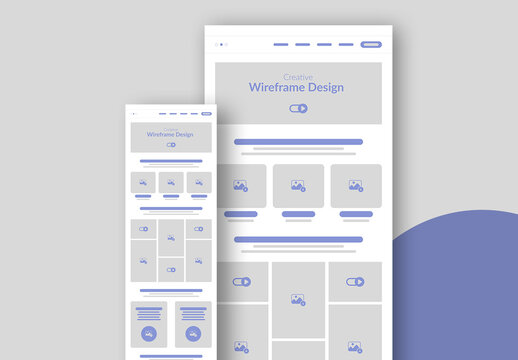 Minimal Web Wireframe Template Layout