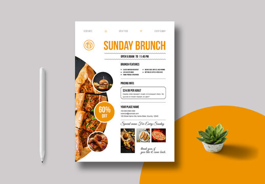 Sunday Brunch Flyer Template Layout