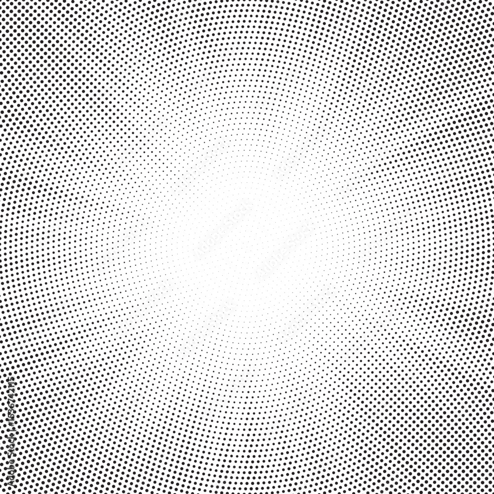Poster Halftone gradient sun rays pattern. Abstract halftone vector dots background. monochrome dots pattern. Vector background in comic book style with sunburst rays and halftone. Retro pop art design.	