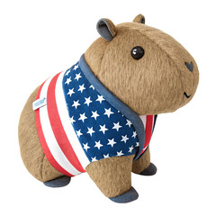 Patriotic Capybara Plush Toy
