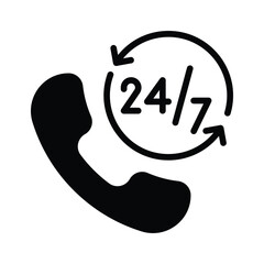 Obraz premium A handy icon of call service designed in glyph style
