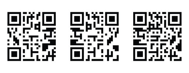 QR code set  icons .