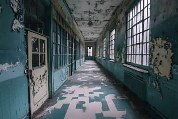 Rundown Public School Symbolizing Educational Neglect in Poverty  