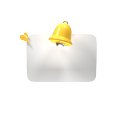 Notification Icon 3d, 4k Rendered