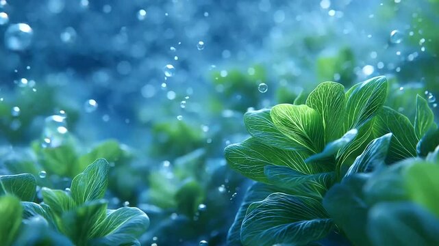 A mesmerizing dance of carbon molecules and oxygen bubbles in nature's harmony.