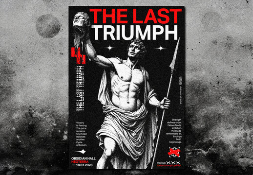 Minimal Brutalist Exhibition Poster Layout