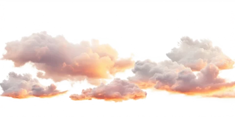 colorful sunset clouds isolated on white or transparent png © David Kreuzberg