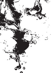 Obraz premium Monochromatic Ink Splatter Abstract Art Background Texture