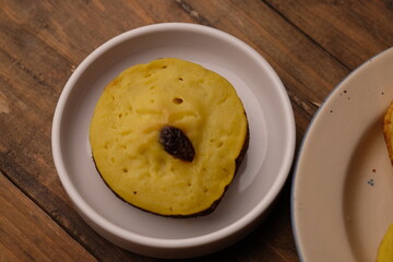 Kue lumpur is a snack with the main ingredients of coconut milk, potatoes, wheat flour, and eggs. Indonesian food.