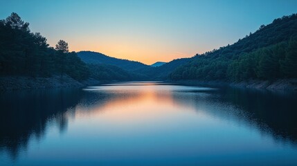 Serene lake sunrise (1)