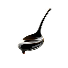Glossy Spoon with Dripping Balsamic Vinegar