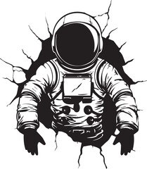 astronaut, vector concept digital art, hand drawn illustration
