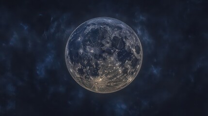 Obraz premium Lunar Surface, Celestial Body, Night Sky