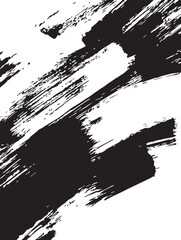 Dramatic Black and White Brush Strokes Texture Abstract Art Background