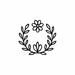 Bohemian logo vector creative tribal pattern with boho mandala flower ethnic ornament for branding folk boutique handmade product and minimal visual identity suitable for rustic logo use