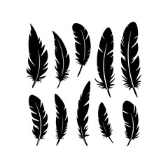 Silhouette design handraw simple design isolated on white backgroun