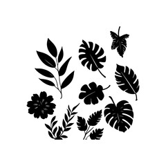 Silhouette design handraw simple design isolated on white backgroun