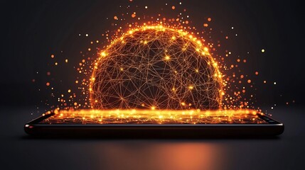 Global network emerging from a phone