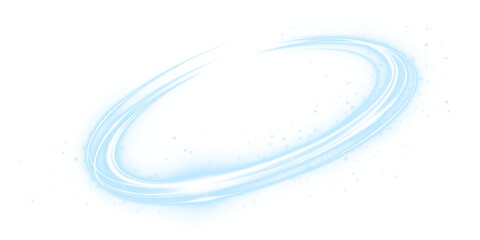 Glow, neon, round, blue, effect merge in a radiant PNG beam. Illuminated futuristic ring pulses with electric gradient, forming a transparent PNG Overlay for festive design