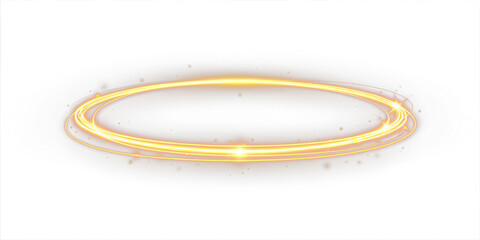 Light, glowing, gold, circle, and line intersect in a radiant PNG. A centered energy burst with soft focus and sparkle forms a transparent PNG Overlay ideal for abstract creation or dynamic design the