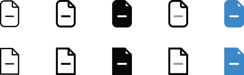 Various File Icons Depicting Deleted or Empty Documents