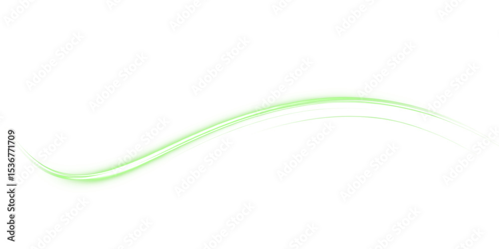 Fototapete green, bright, art, wave, flow swirl into a smooth abstract png. dynamic shape with elegant curves a
