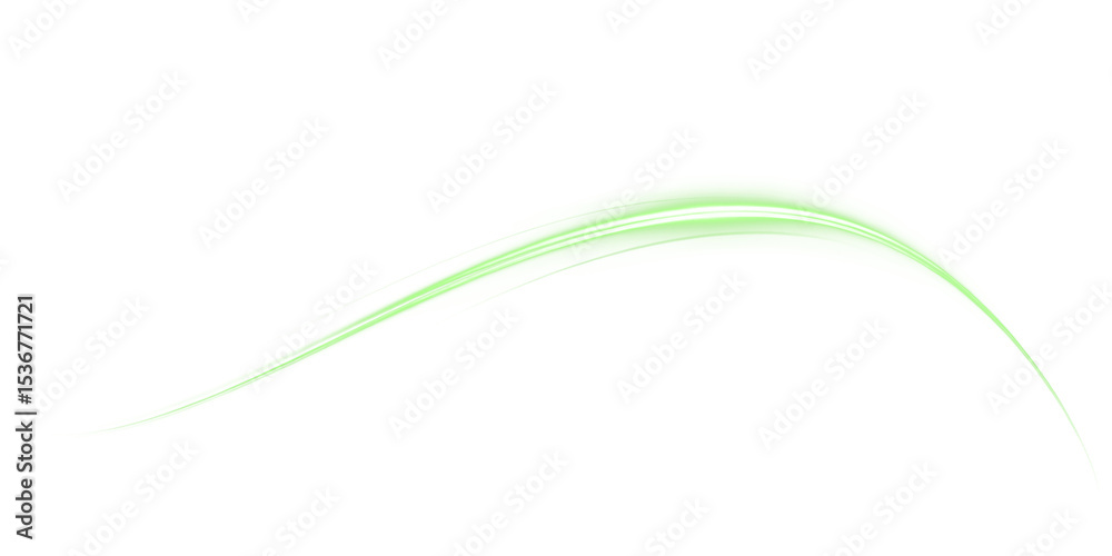 Fototapete green, bright, art, wave, flow swirl into a smooth abstract png. dynamic shape with elegant curves a