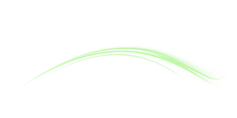 Green, bright, art, wave, flow swirl into a smooth abstract PNG. Dynamic shape with elegant curves and gradient style creates a transparent PNG Overlay for modern business or tech design.