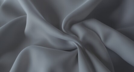 Fototapeta premium Gray Fabric with Flowing Drapes and Soft Lighting