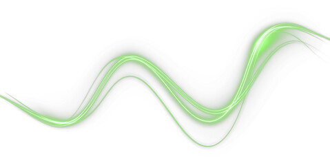 Abstract wave green flow and semitransparent curves creates festive design background. This transparent PNG Overlay adds modern motion and natural elegance to fresh digital PNG compositions.